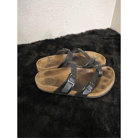 BIRKENSTOCK MAYARI BIRKO-FLOR SANDAL BLACK SIZE 38 7.5 - Picture 1 of 4